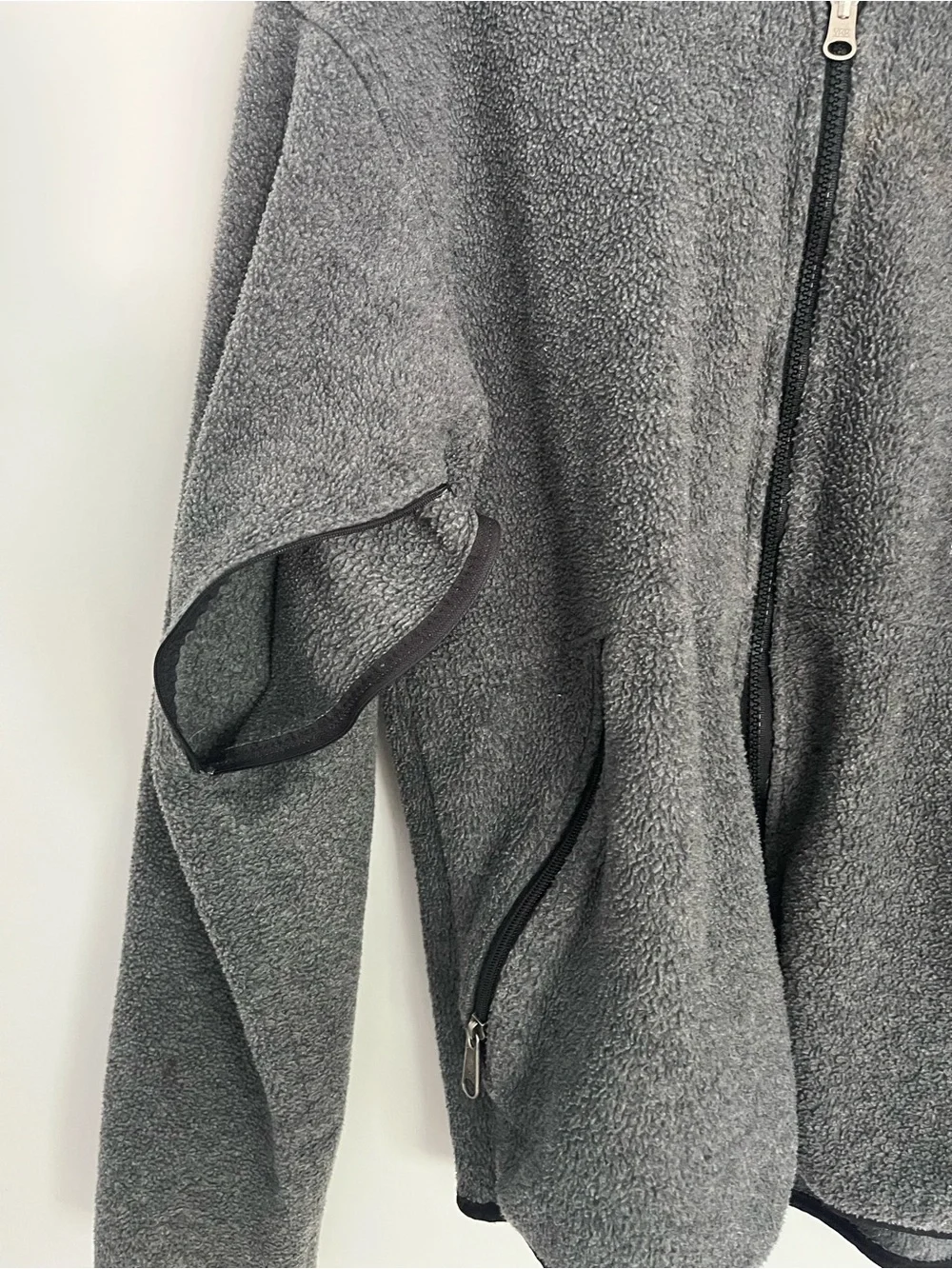 The North Face Men's Gray Zip-Up Fleece Jacket